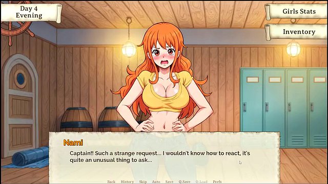 Lusty Buccaneers Parody Hentai Game Ep.2 Nami is stripping for the right amount of gold !