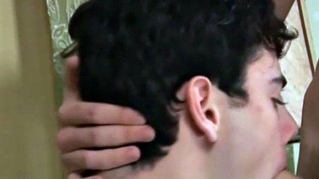 cock deeply inserted in his tight ass