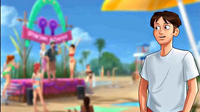 College Big Tits Contest on the Beach - Summertime Saga Ep 204