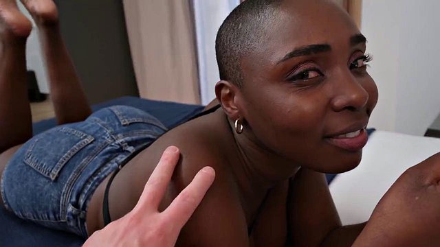 Busty Ebony Pornstar Zaawaadi Pounds Cock Doggy and Swallows Thick Load