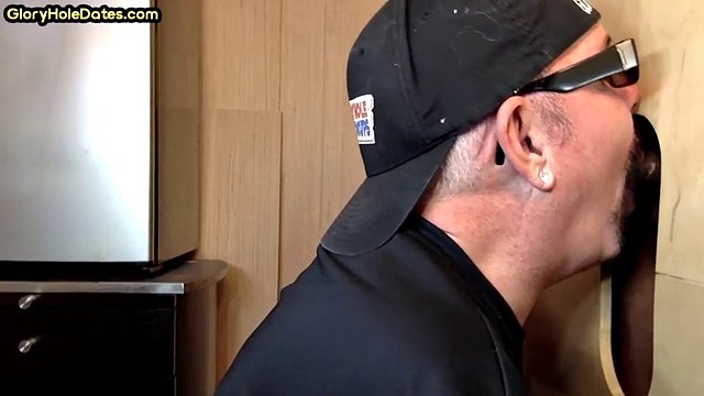 Gloryhole blowjob, dilfa eats black cock 4, taste of cum in mouth