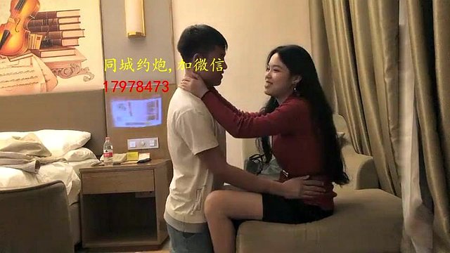 Wenxuan Tanhua made an appointment with a sweet girl in red for sex: Big Tits, Cumshot & Interracial Porn
