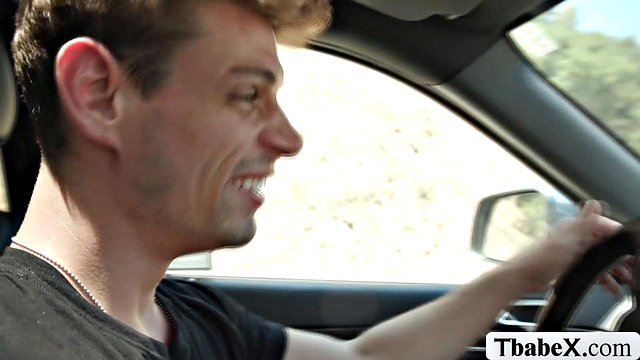 Shemale Stops Roughly After Blonde Draws Big Cock