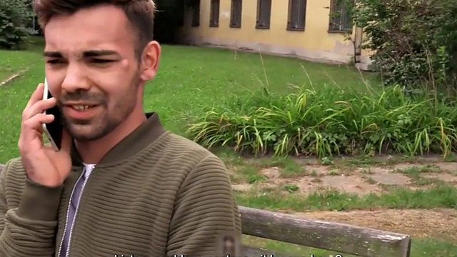 Seduced European gay fucked outdoors in the forest in the anal hole
