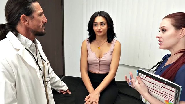 Lucky patient fucked in threesome by a perverted doctor
