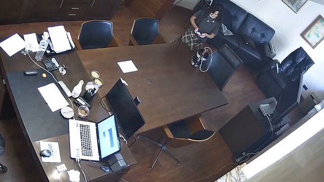 Russian boss fucks secretary in the office on hidden cam