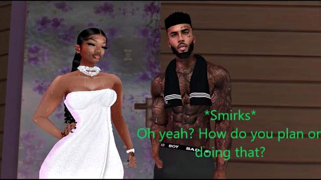 Casal negro IMVU fode na sauna: peitos grandes, bunda grande e pornografia com boquetes