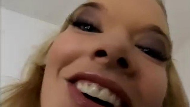 Rough fucked blonde hottie takes cock deep in her pussy