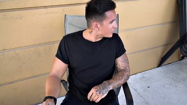 Athletic str8 picked up for gay sex in public van outdoors