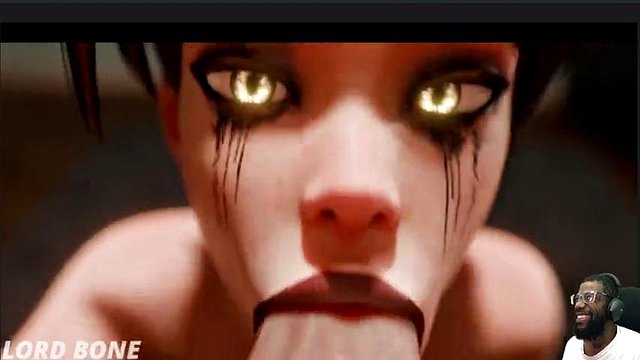 Plešatý zadek kočička ashe dostane anální v prdeli, thicc tlustý Ass vyse je v prdeli zezadu, řasenka Tracer saje kohout