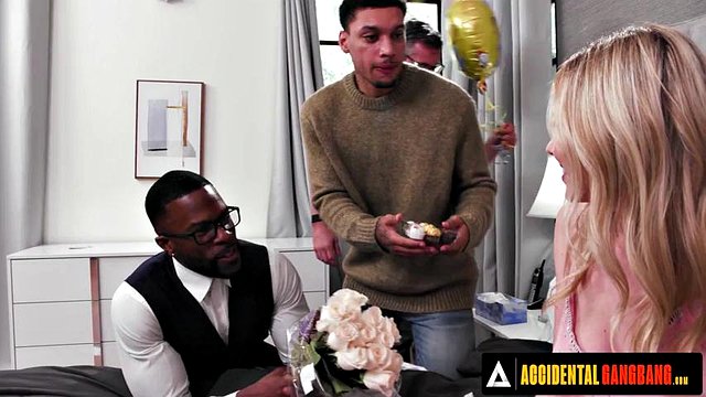 ACCIDENTAL GANGBANG - 5 Males Cheer Up Their Sexy Friend By Gangbanging Her SPANISH SUBTITLES