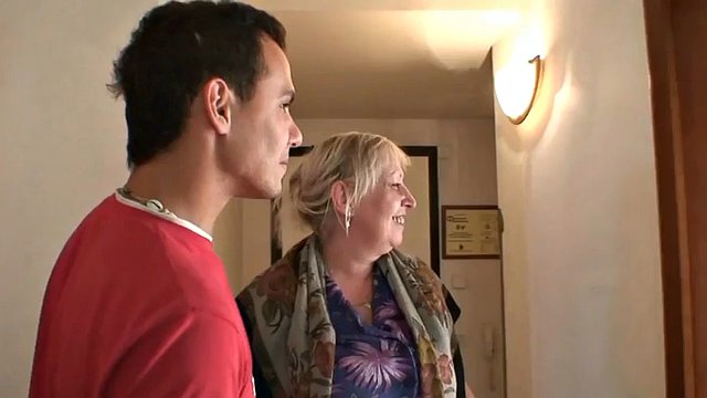 GRANNYBET - Picked Up Busty Granny Rides His Young Cock