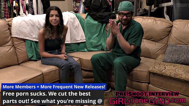 Doctor Aria Nicole and Doctor Tampa try on latex and surgical gloves at GirlsGoneGynoCom!