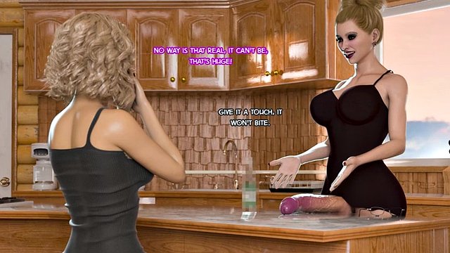 Babysitter Takes A HUGE MONSTER FUTA COCK In Her Tight Pussy