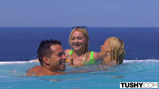 TUSHY Blonde Besties Experiment With A Hot Stranger - Lika Star