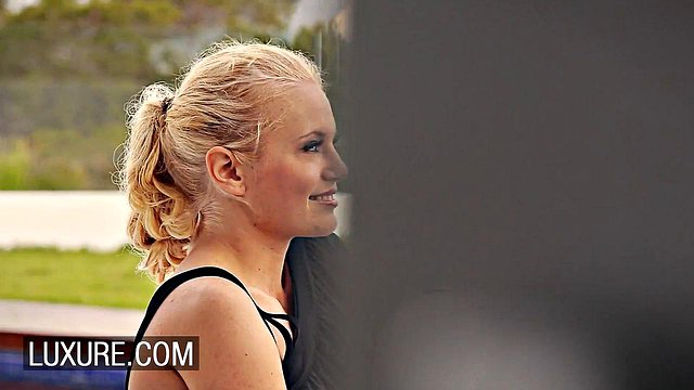 Threesome with a Blonde and a Redhead in a Villa