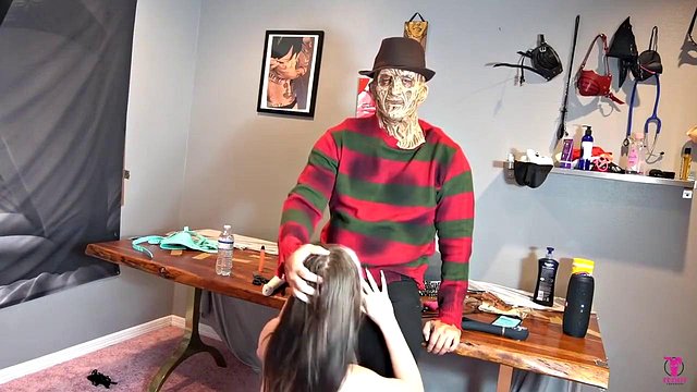 Skylar Vox Bound and Pounded by Freddy Krueger