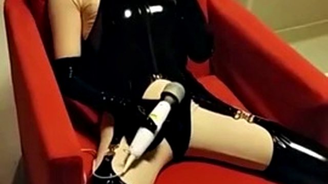 Kigurumi latex beauty vibrated