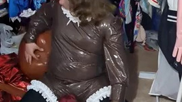 Desperate Full Diaper Brown PVC Eevee Sissy Maid Breathplay Hump Inflatable Tail