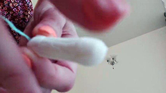 Changing a Sponge Close-up of a Hairy Pussy