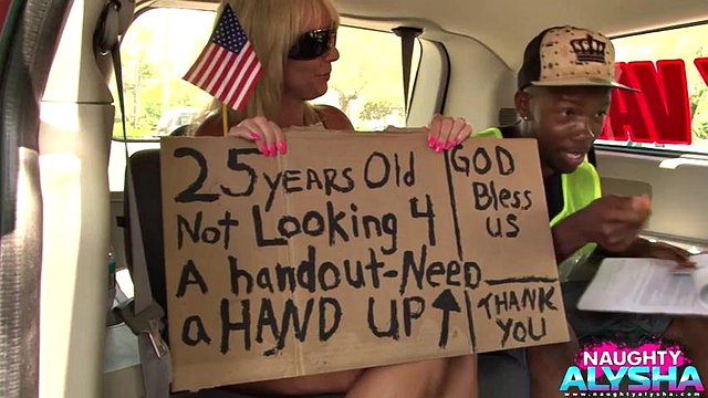 Naughty Alysha The Handy Van: Big Pupper, Milf & Blonde Porn
