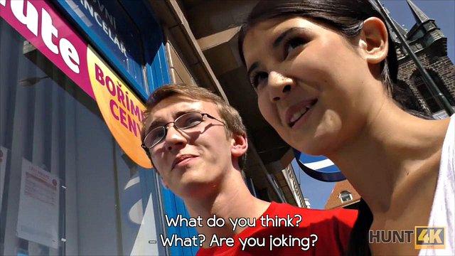 Brunette Slut Bounded by Stranger for Cash