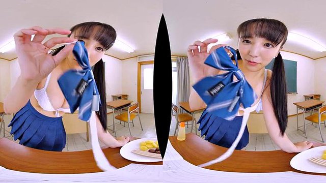 Burlas asiáticas calientes en el aula VR