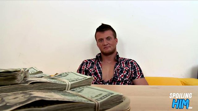 Muscled jock analbanged for money