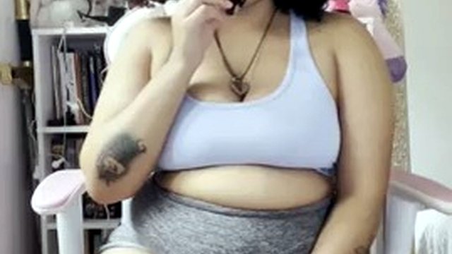BBW Farts on Microphone with Thight Shorts JOI