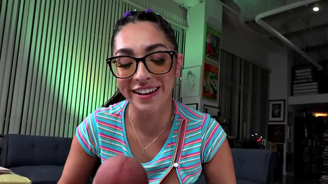 21 year old amateur with glasses fucked in POV while talking dirty