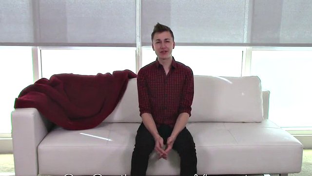 Young twink blows a dick and gets a fat facial