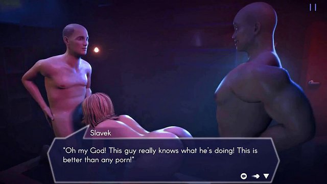 Cuckold life simulator: wife humiliates her husband who likes to see her fucked by a BBC