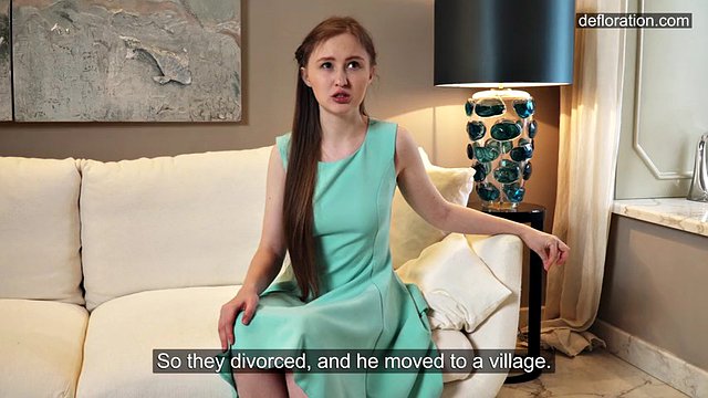 Real virgin Anna Sanglante shows hymen on camera