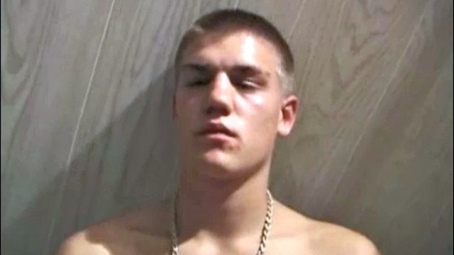 Young Lance looks very inviting and sexy, as he stares at the camera while massaging his hard cock. We enjoy a nice show of long strokes from this naked boy, before he blows his load on a chair.