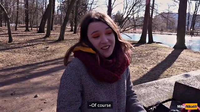 Miha Nika 69 Takes Huge Cock Deep in Her Mouth During Stupid Bet Before Stranger Pounds Her