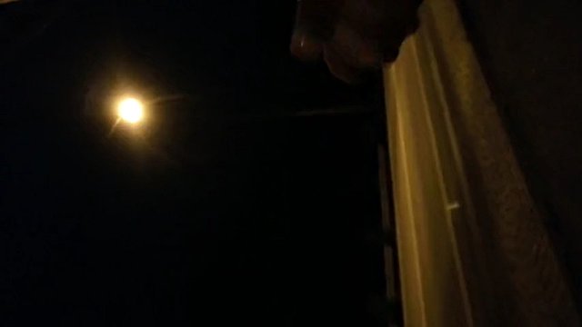 Risky at night on the street naked masturbates and walks