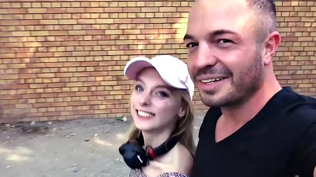 Public amateur gal POV fucked outdoor after car blowjob