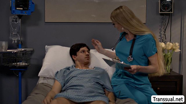 Shemale Doctor's Passionate Blowjob for Sick Patient