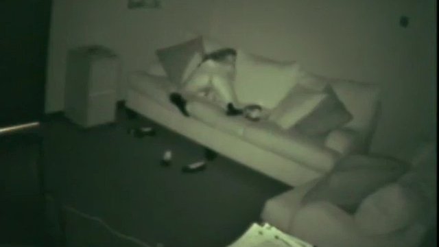Spy cam babe masturbates on couch
