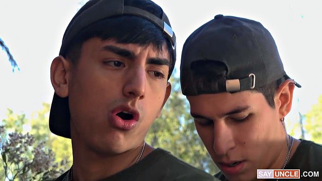 Twink blows another recruit's cock then tries anal sex