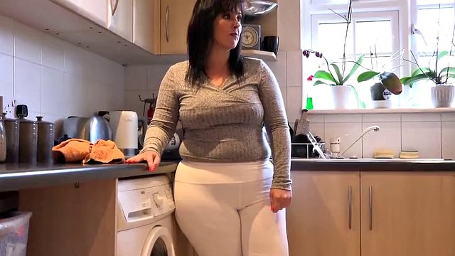 AuntJudysXXX - Montse, your big ass MILF housewife, lets you fuck her in the kitchen (pov)