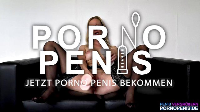 German Pornostar pumped Pussy, dildo solo play, squirting