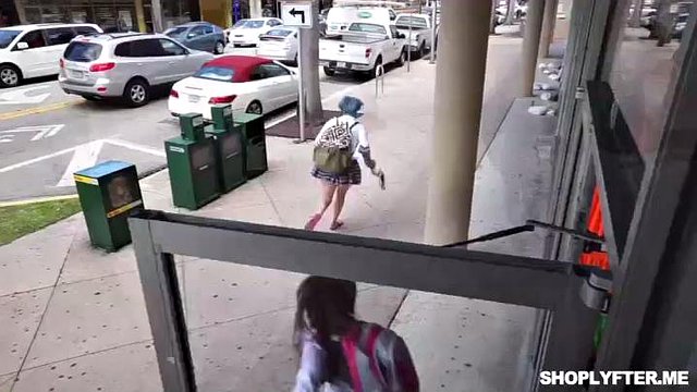 Shoplifter Carolina Sweets got her pussy fucked by Pervz: Blowjob, Cowgirl & Missonary Porn