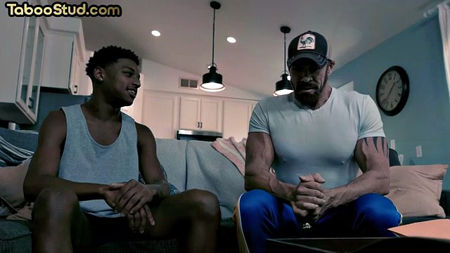 Taboo stepdaddy IR fuck stepson stud after assrimming